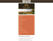 Tablet Screenshot of callawaywinery.com